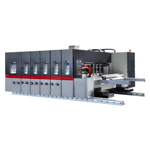 Автоматическая флексографская печатная, прорезная, высекальная, снимающая и укладчиковая машина RYKB-1630