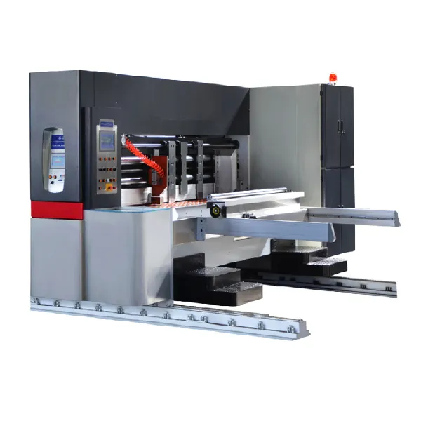 Автоматическая флексографская печатная, прорезная, высекальная, снимающая и укладчиковая машина RYKB-1630