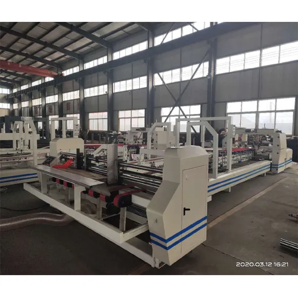 Автоматическая машина для складывания и склеивания картонных коробок с встроенной обвязкой MJZXJ-1