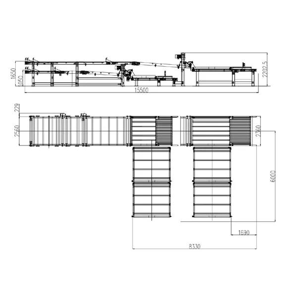 Двухслойный конвейер и штабелер MJDM-4