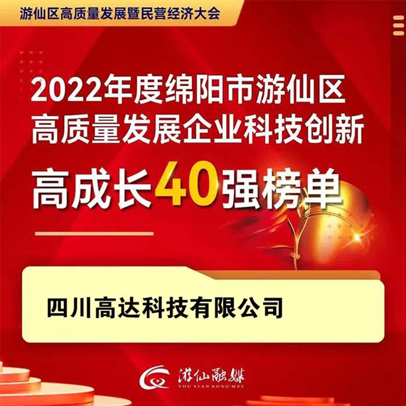Компания Gaoda Technology удостоена звания «Высокодинамичное предприятие в области высококачественного развития и технологических инноваций» за 2022 год