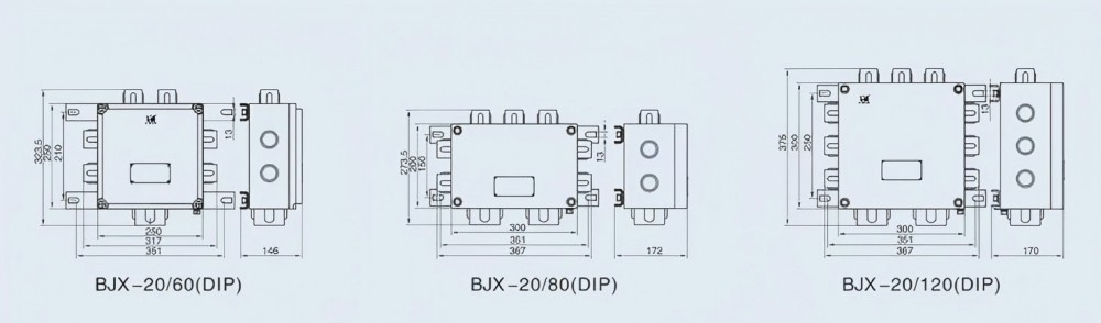 Распределительная коробка BJX 220380 В 10-400 А 73 (12)