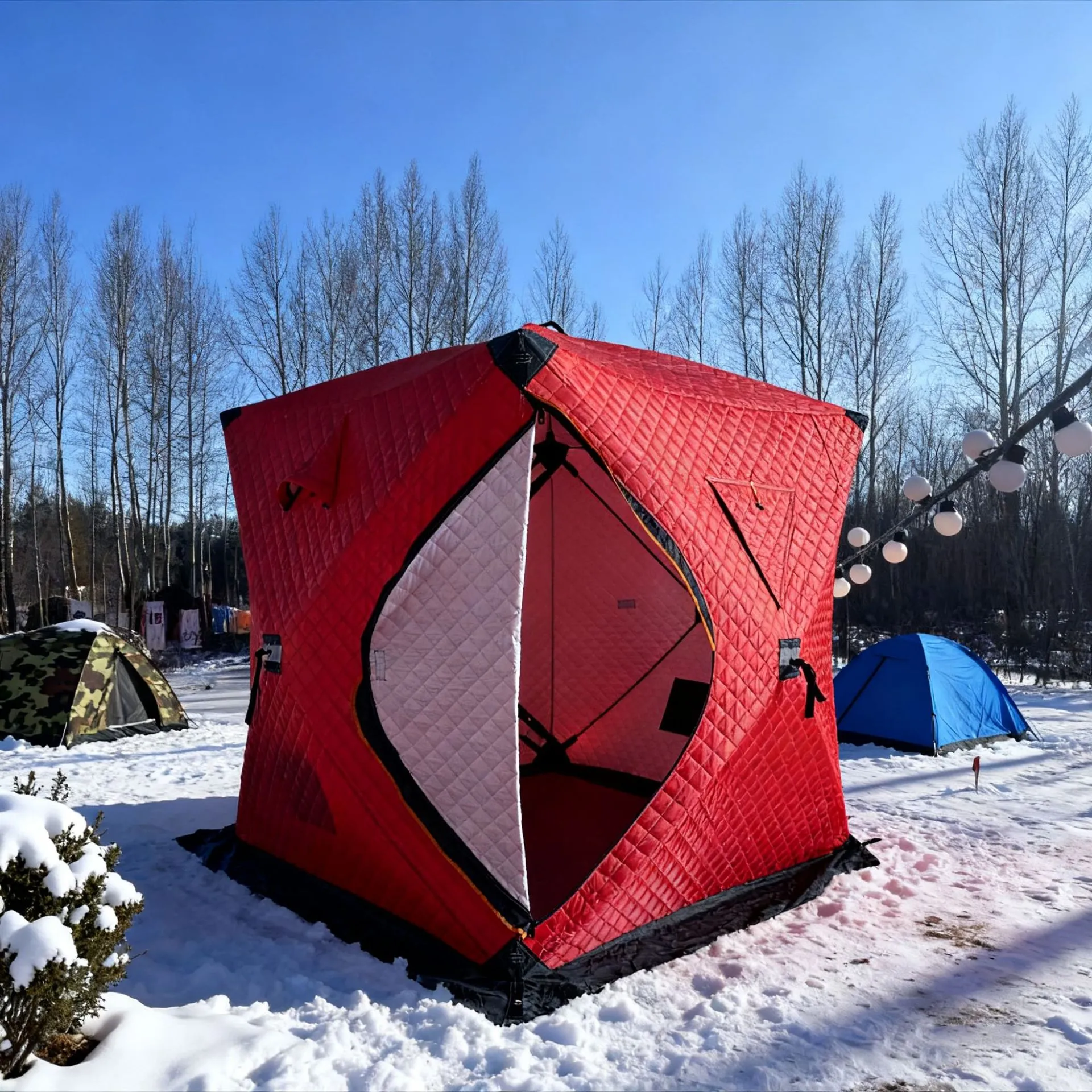 Зимняя рыбацкая палатка с подарком, два цвета в наличии