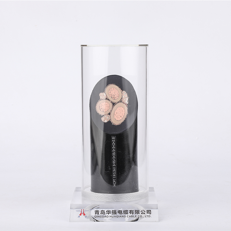 Кабель для угольного комбайна, металлический экран, резиновая оболочка, гибкий кабель заземления, резиновый кабель