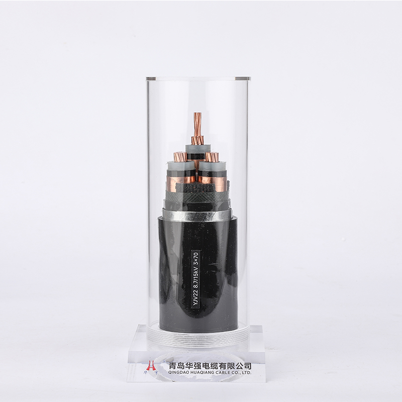 Силовой кабель с медной жилой, изоляцией из сшитого полиэтилена, оболочкой из ПВХ, с двойной стальной ленточной броней