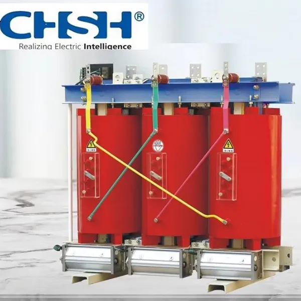 Трансформатор сухой типа SC(B)10 на напряжение 6-10 кВ с литьём из эпоксидной смолы.