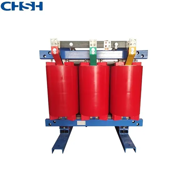 Трансформатор сухой типа SC(B)10 на напряжение 6-10 кВ с литьём из эпоксидной смолы.