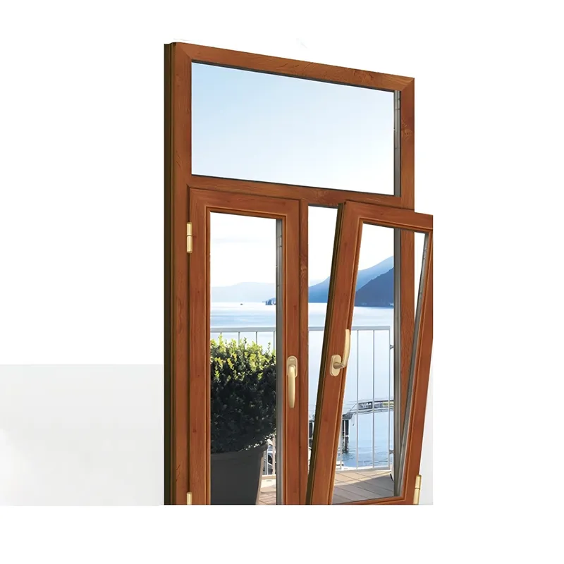 Алюминиевые окна с терморазрывом «под дерево», поворотные