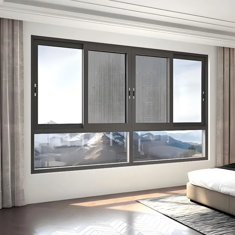 Раздвижные алюминиевые окна с терморазрывом