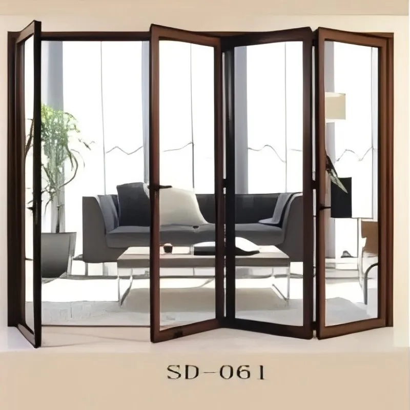 Складные алюминиевые двери с терморазрывом