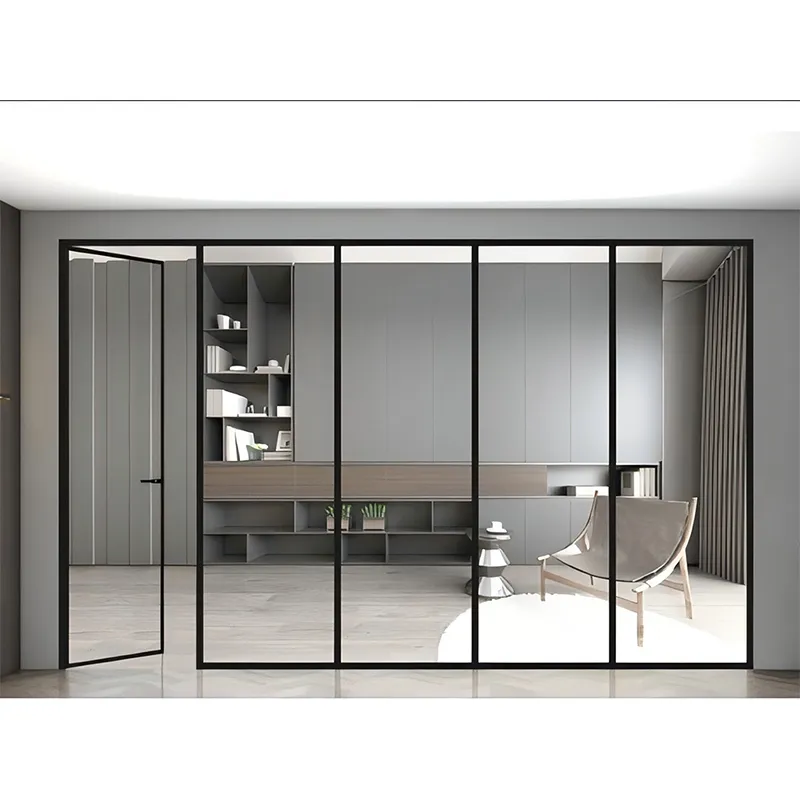 Титано-магниевые ультраузкие поворотные двери