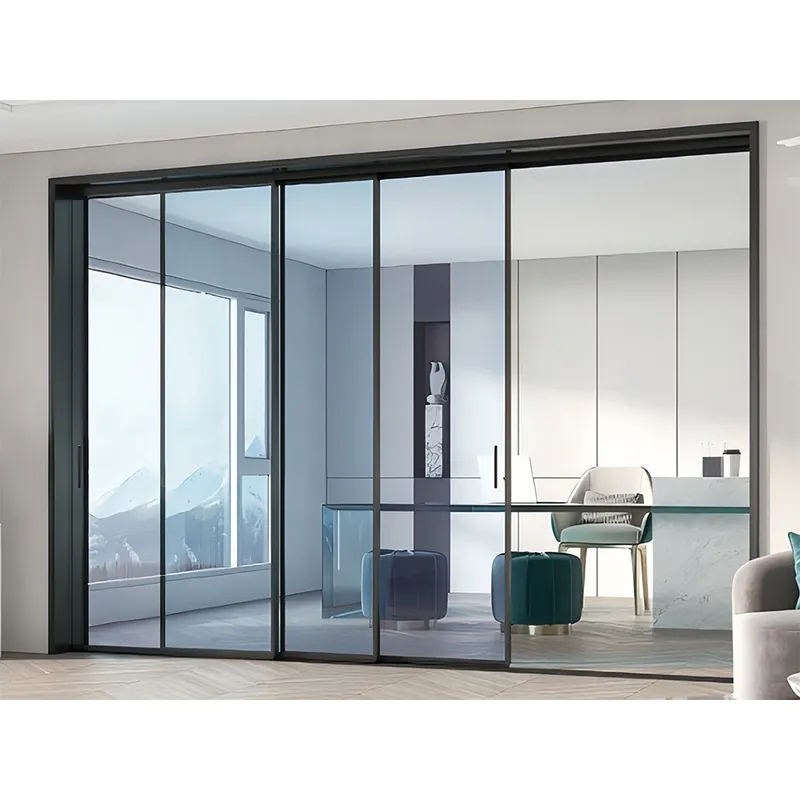 Титано-магниевые ультраузкие раздвижные двери