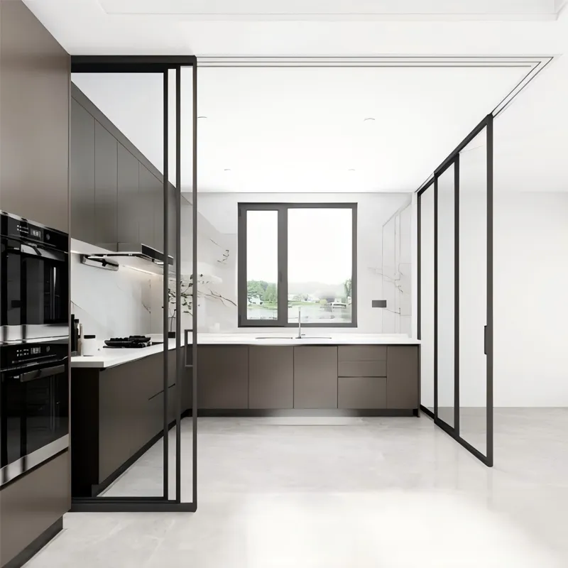 Титано-магниевые ультраузкие раздвижные двери