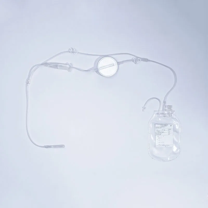 Одноразовый пластиковый пакет для крови с лейко...