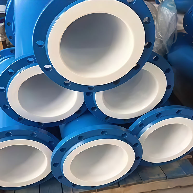Стальная футерованная формованным PTFE прямая труба