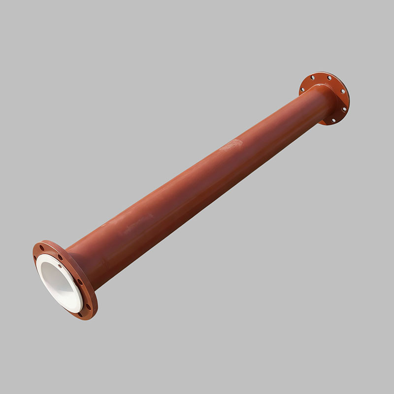 Стальная футерованная формованным PTFE прямая труба