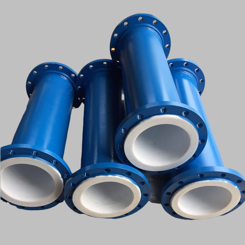 Стальная футерованная формованным PTFE прямая труба