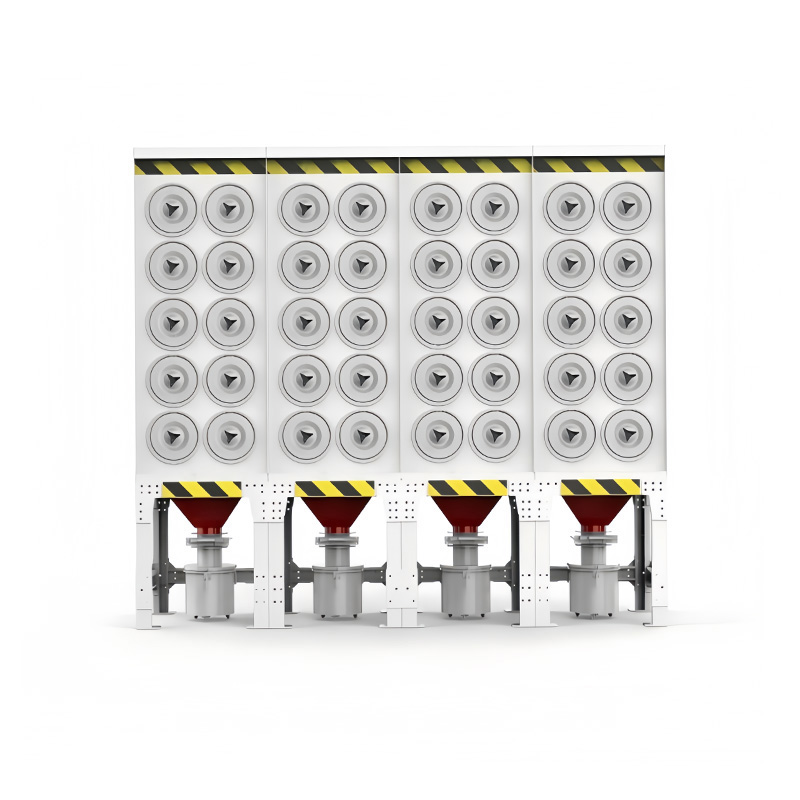 Горизонтальный рукавный фильтр с картриджными фильтрами