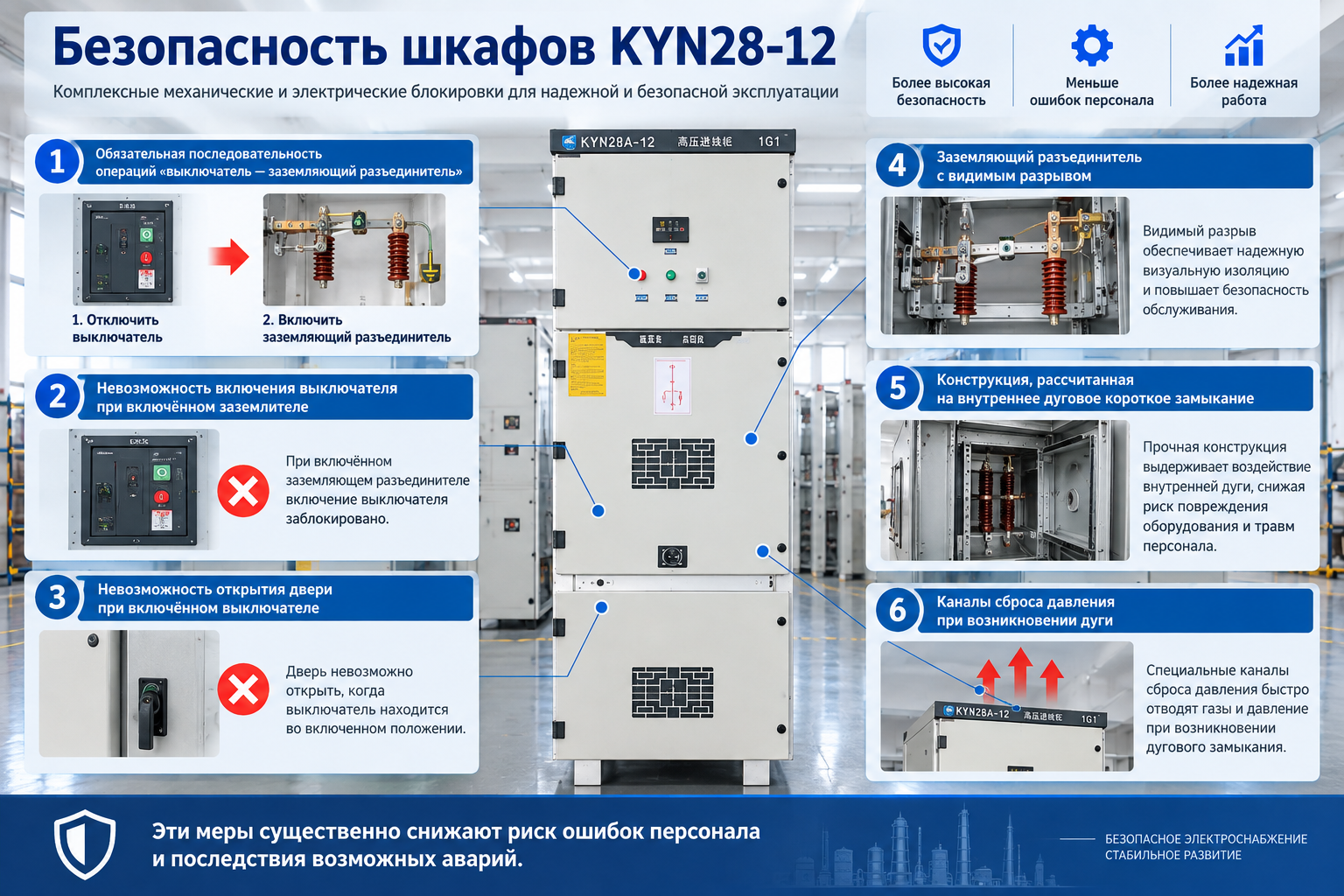 Безопасность шкафов KYN28-12
