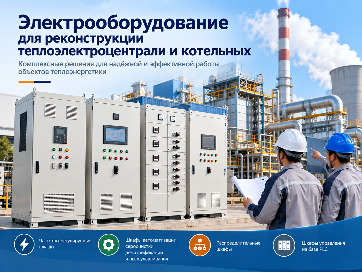 Электрооборудование для реконструкции теплоэлектроцентрали и котельных