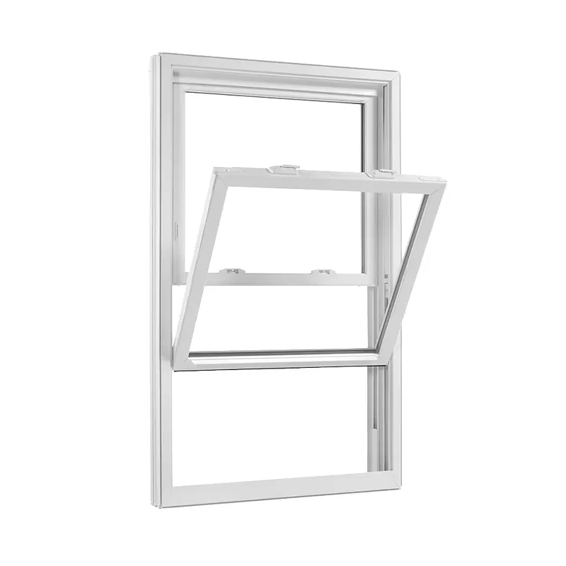 Двухсекционное подъемно-опускаемое окно из ПВХ-алюминиевого профиля