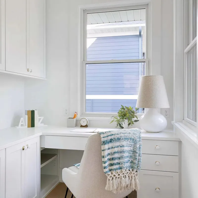 Двухсекционное подъемно-опускаемое окно из ПВХ-алюминиевого профиля