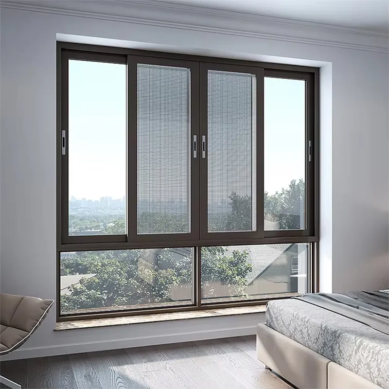 Раздвижное окно из ПВХ-алюминиевого профиля