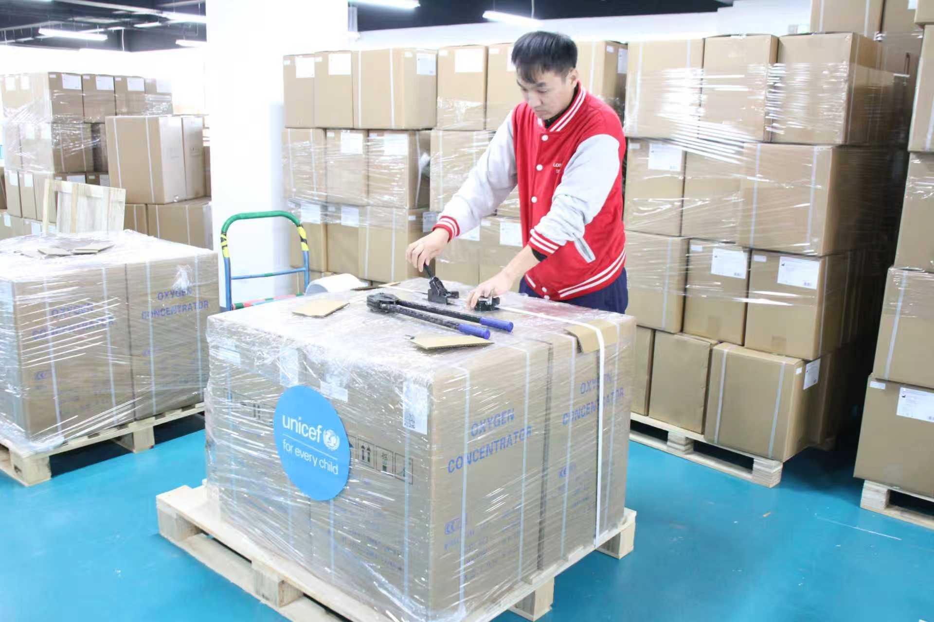 7 UNICEF 联合国儿童基金会组织发往贝宁600台制氧机项目 (8)