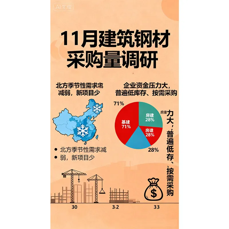 Инвестиции в инфраструктуру обеспечивают страховочную сетку и демонстрируют устойчивость; межсезонное финансирование снижает активность рынка — в середине ноября на рынке стальных конструкций наблюдается слабость как спроса, так и предложения.