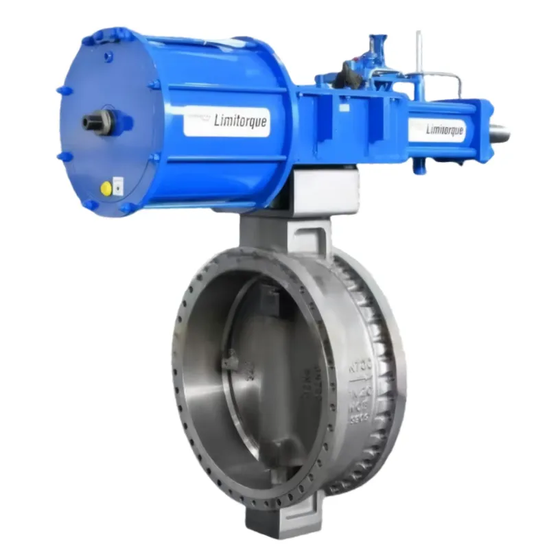Большой диаметр трехэксцентриковый дисковый затвор
