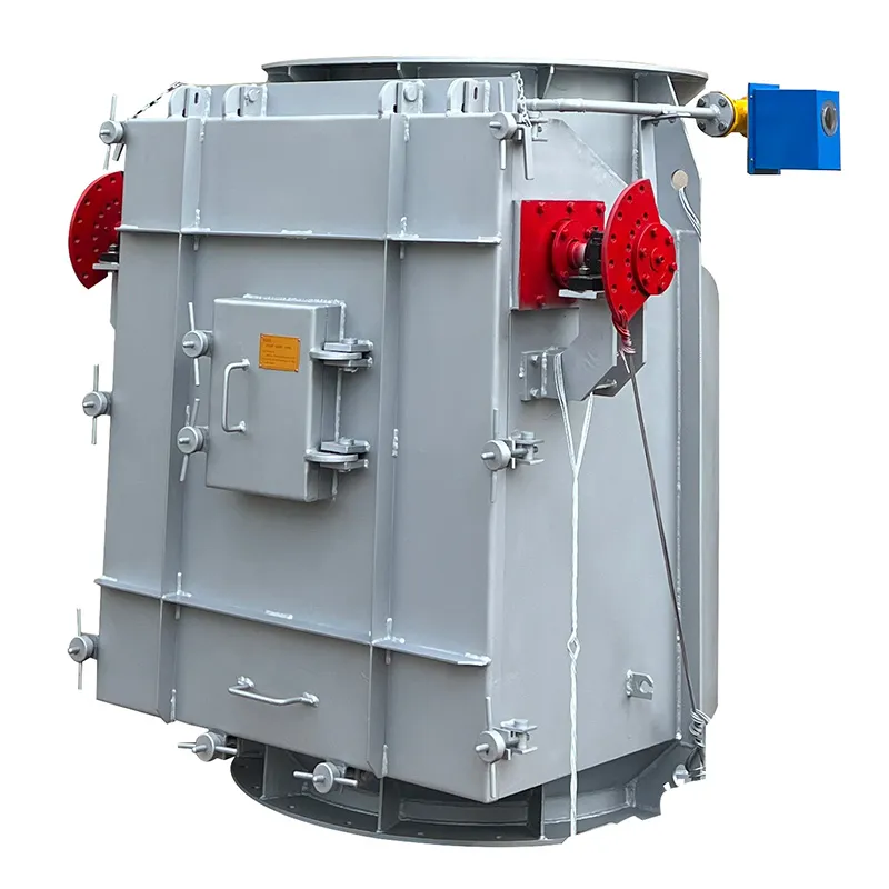 Высокотемпературная поворотная заслонка с противовесом