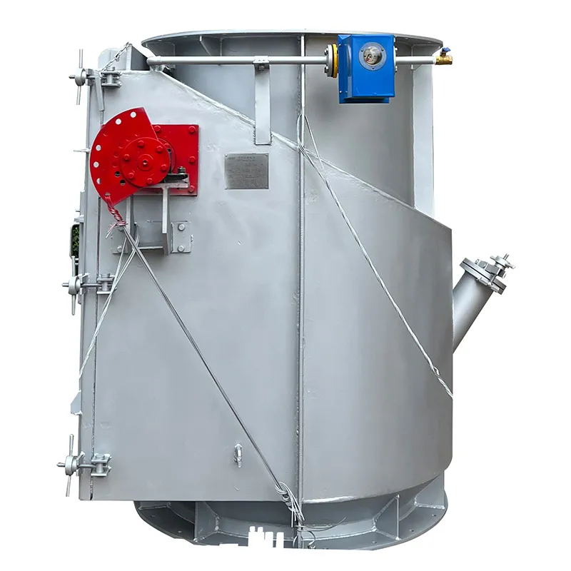 Высокотемпературная поворотная заслонка с противовесом