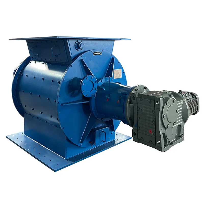 Высокотемпературный роторный питатель с защитой от просачивания газа для пылевидных материалов