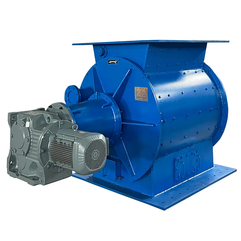 Высокотемпературный роторный питатель с защитой от просачивания газа для пылевидных материалов