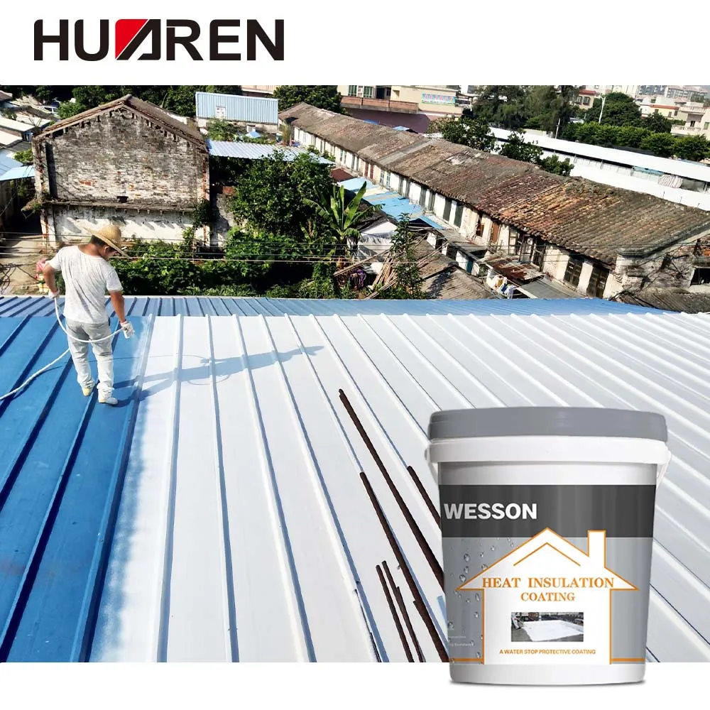 Хуажэнь Высоконаполненная Полуглянцевая Полиуретановая Жидкая Резиновая Кровельная Гидроизоляция