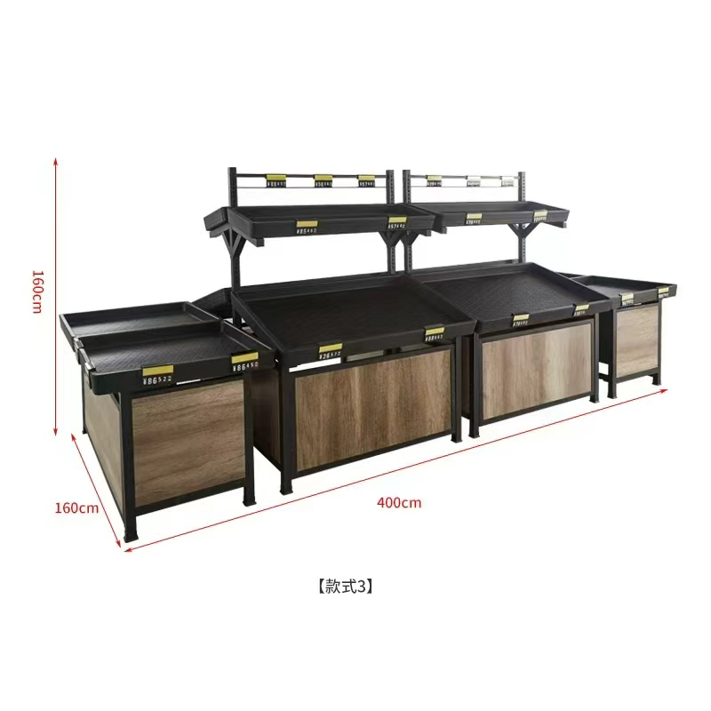 Стеллаж для фруктов и овощей для супермаркета