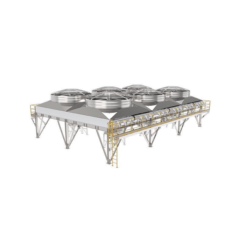 Сухой воздушный охладитель с вытяжной тягой