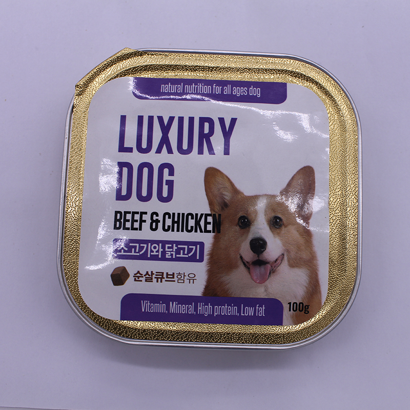 Большие консервы 100 г говядина с курицей