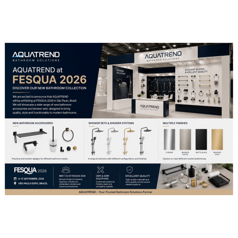 AQUATREND на FESQUA 2026: откройте для себя нашу новую коллекцию для ванной