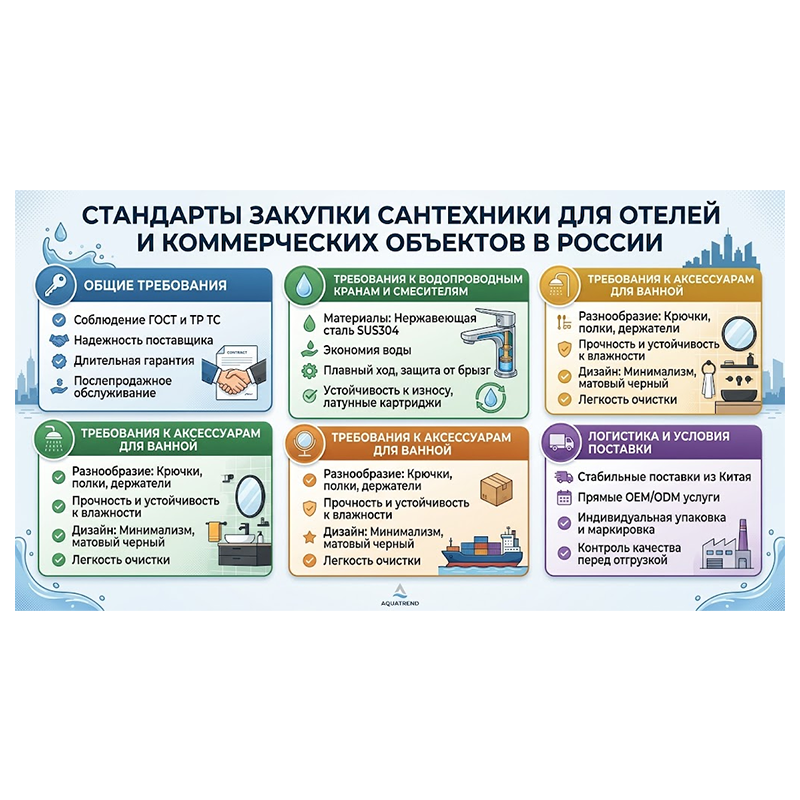 Название Стандарты закупок сантехники для гостиниц и коммерческих объектов