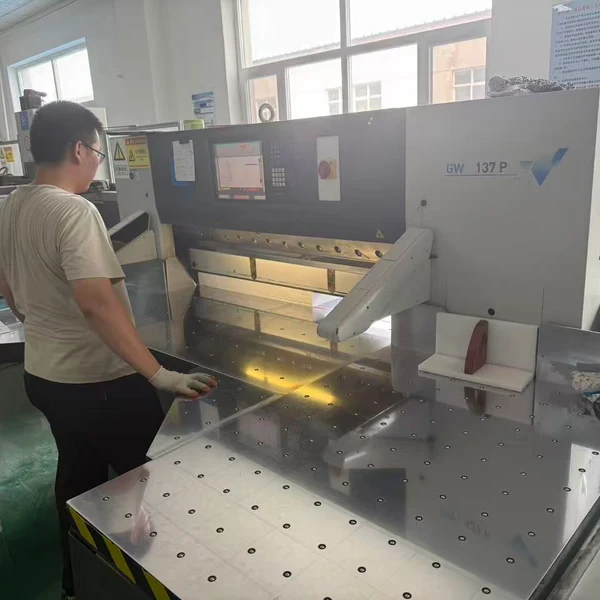 Компания Hebei Wantuo Printing представляет полностью автоматическое оборудование для резки бумаги Guowang, чтобы консолидировать свои интеллектуальные возможности производства подарочных коробок в твердом переплете.