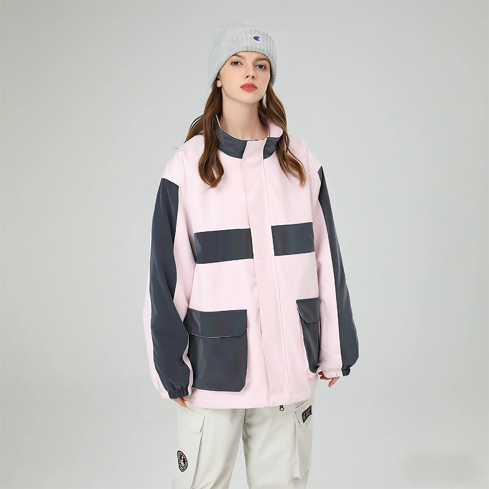 Лыжная куртка со светоотражающими полосами