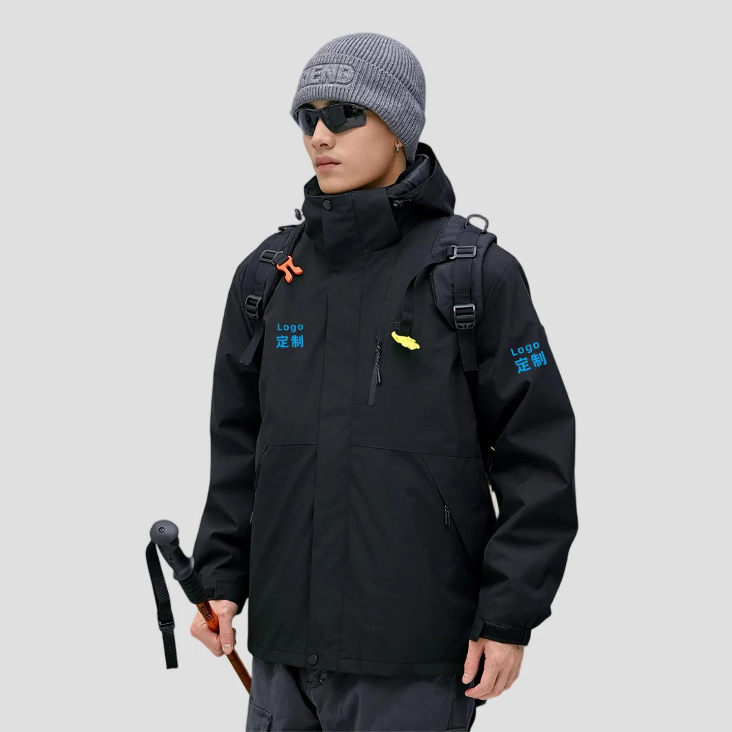 Кастомизация логотипа темная ветровка