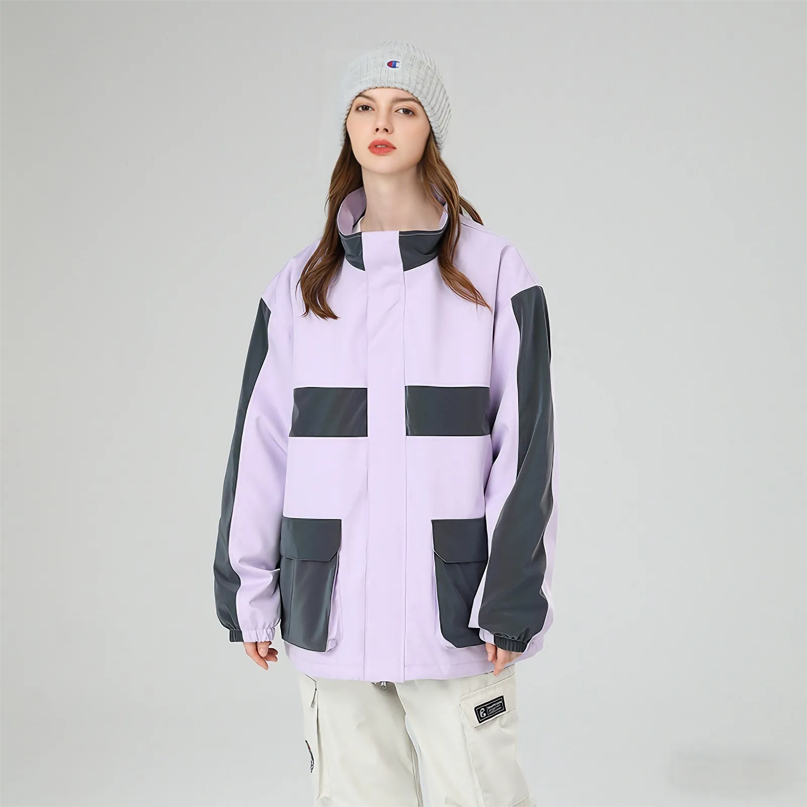 Лыжная куртка со светоотражающими полосами