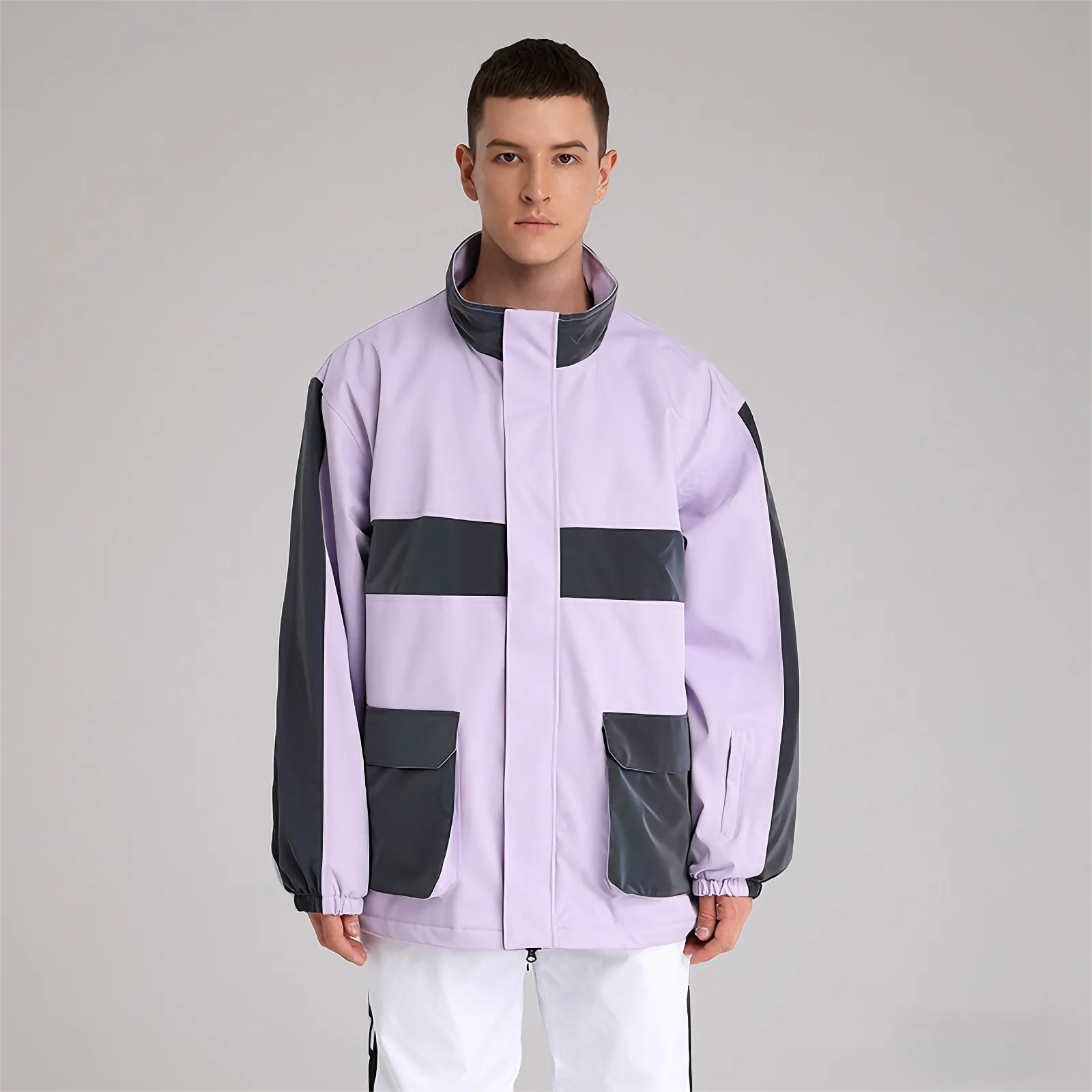 Лыжная куртка со светоотражающими полосами