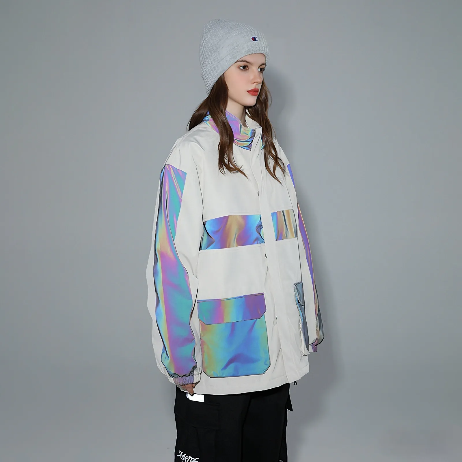 Лыжная куртка со светоотражающими полосами