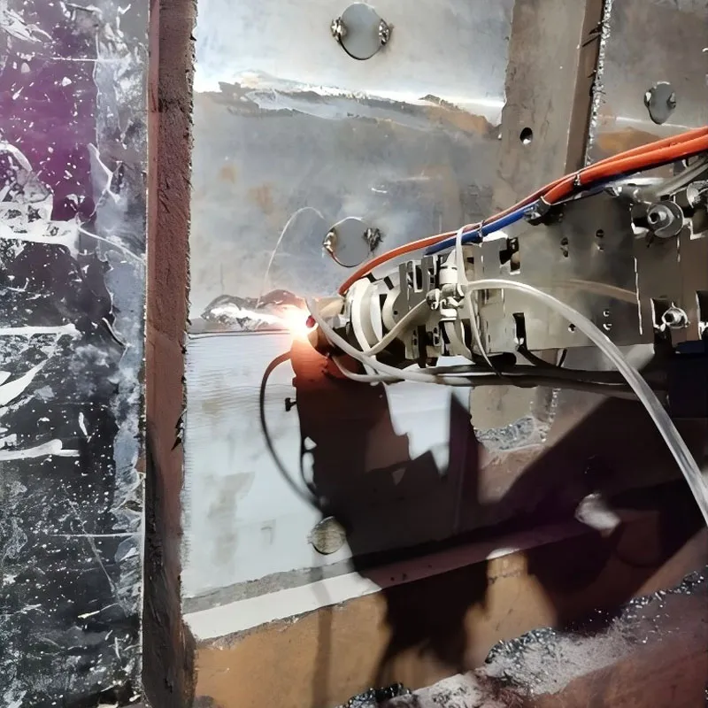 Обработка станины прокатной клети на месте