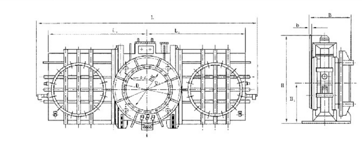 Glass gate valve with linear movement of gate valve, closed type (3)