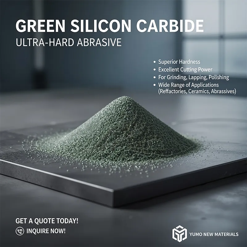 Зеленый карбид кремния 99% SiC от Юймо: абразив для твердых сплавов и керамики