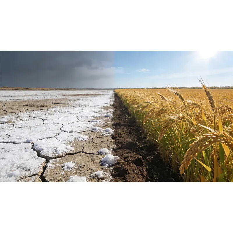 Технология гуминовых кислот преодолевает препятствия в улучшении солевых и щелочных земель, достигая трехкратного увеличения урожая риса в пилотном проекте на северо-востоке